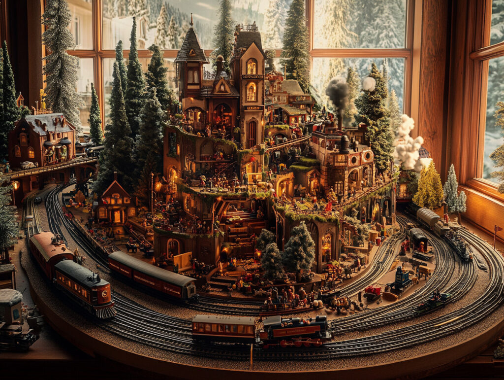 Train railroad electric set