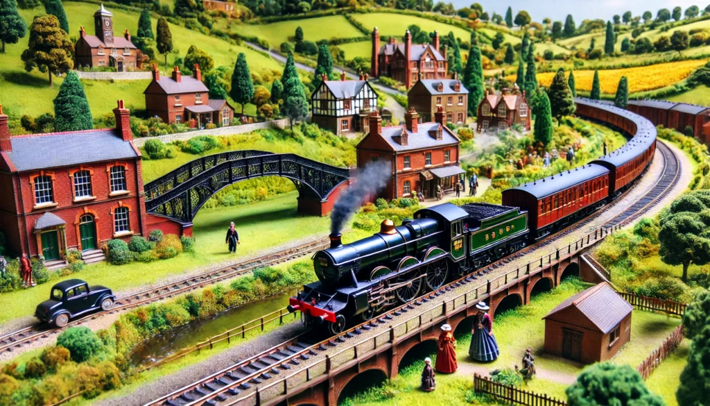 Model train scenery